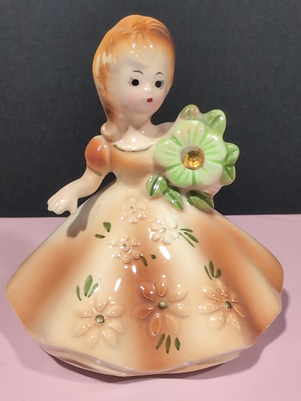VGT, Joseph Originals November Topaz Birthstone Ceramic Girl Figurine.
